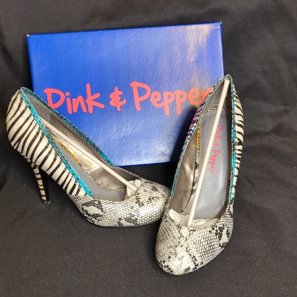 Pink & Pepper Exotic Patterned Heels